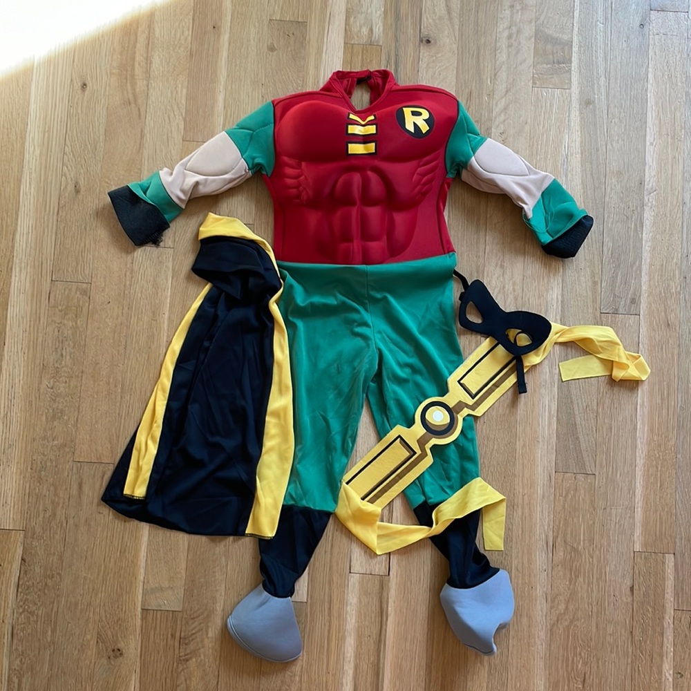 Boy's Deluxe Muscle Chest Robin Batman Costume - 2yr old size
